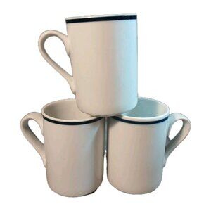 Dansk Bistro Christianshavn Blue 3 Coffee Mug Tea Cup Portugal 4" Vintage 1980s